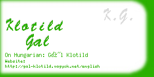 klotild gal business card
